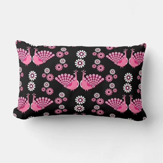  Pheasants Peacock Art ランバークッション (正面)