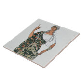 Phedre 1917年からの衣裳のデザイン(色のlitho) タイル (側面)