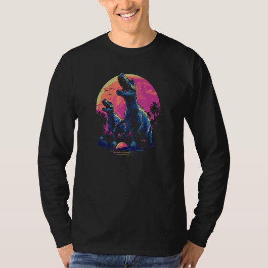 Phenomenal Howling Rex Dinosaur Pack Retro Awesome Tシャツ (正面)
