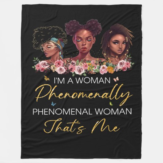 Phenomenal Woman Fleece Blanket フリースブランケット (正面)