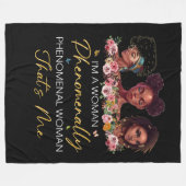 Phenomenal Woman Fleece Blanket フリースブランケット (正面(横))
