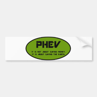 PHEVは地球を救います バンパーステッカー