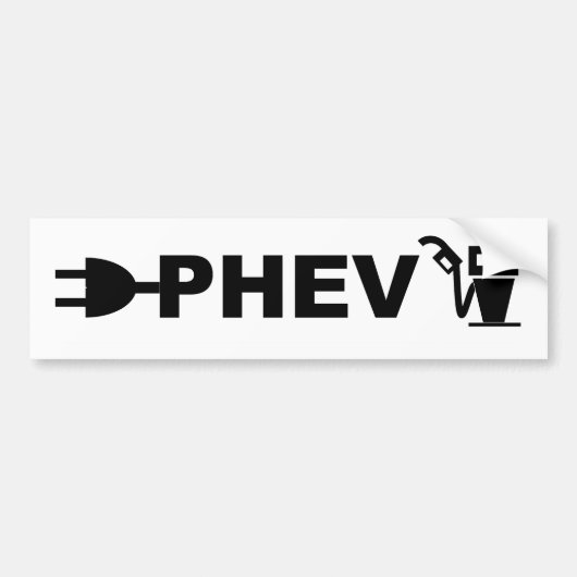 PHEVプラグおよびポンプ バンパーステッカー (正面)
