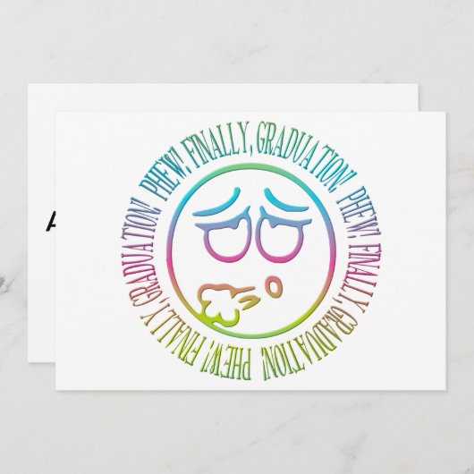 Phew! 最後に、卒業! 案内状 (正面/裏面)