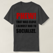Phew Socialize Tシャツ (デザイン正面)