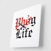 Phgởライフ スクエア壁時計 (傾斜)