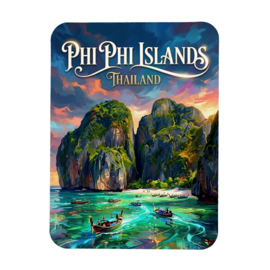 Phi Phi Islands Thailand マグネット (縦)