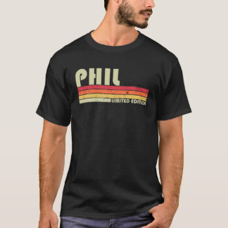 PHILギフト名パーソナライズされたおもしろいレトロヴィンテージBi Tシャツ