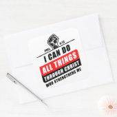 Phil 4:13私はキリストを通して全てのことを行うことができる スクエアシール (封筒)