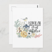 Phil 4:13私はクリスマスのすべての事を行うことができる ポストカード (正面/裏面)