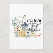 Phil 4:13私はクリスマスのすべての事を行うことができる ポストカード (正面)