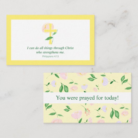 Phil. 4:13 I can do all things Scripture Card 名刺 (正面/裏面)