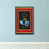 Phil 4:19神は私のワイヤレスプロバイダである キャンバスプリント (インサイチュ (ウッドフロア))