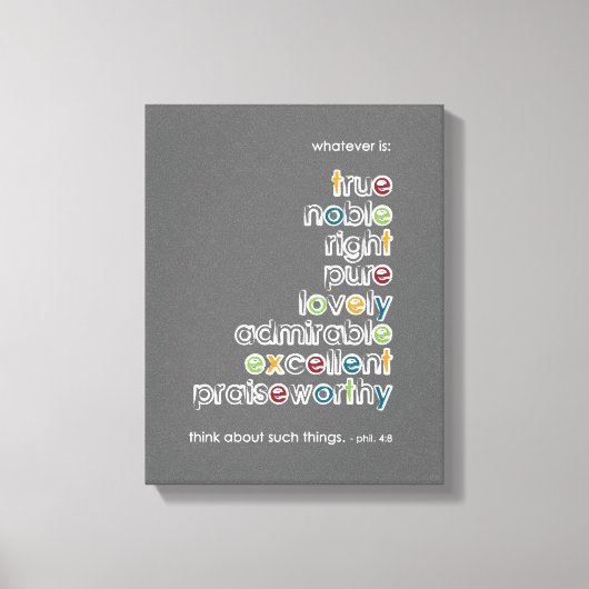 Phil 4:8 キャンバスプリント (正面)