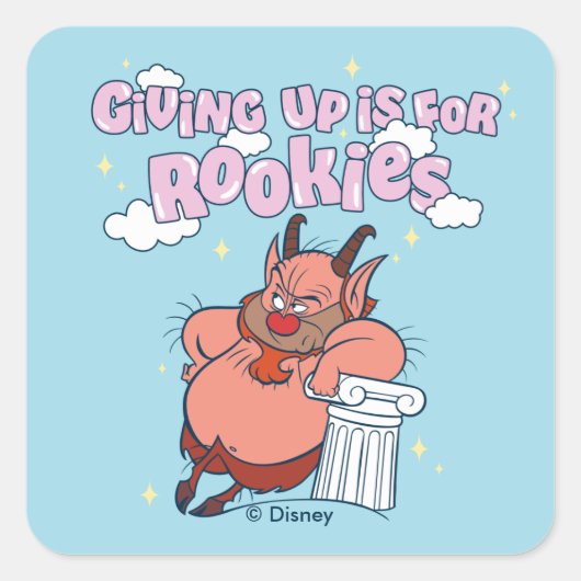 Phil - Giving Up is for Rookies Square Sticker スクエアシール (正面)
