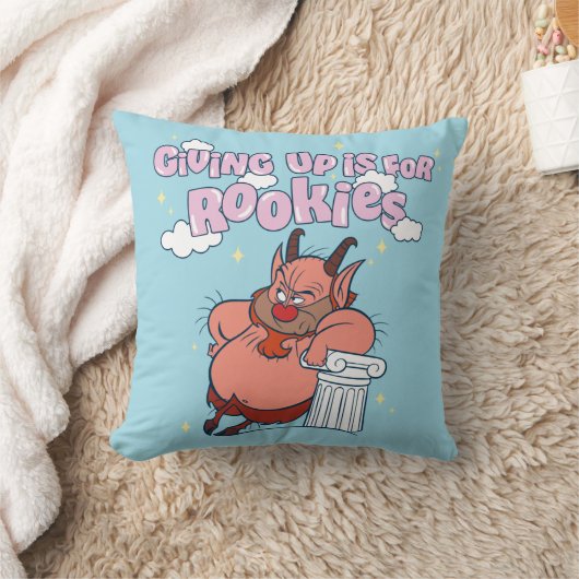 Phil - Giving Up is for Rookies Throw Pillow クッション (ブランケット)