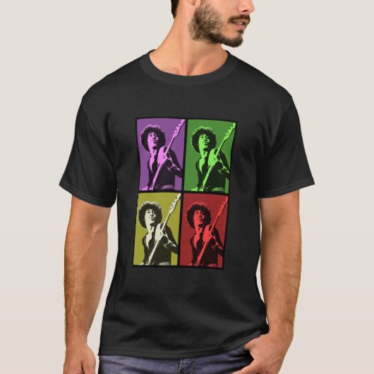 Phil Lynott Thin Lizzy Pop Art Classic Tシャツ (正面)