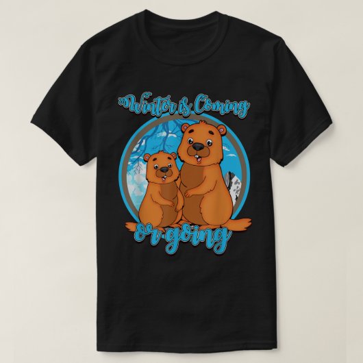 Phil Punxsutawney WinterまたはSpriのGroundhogの日 Tシャツ (デザイン正面)