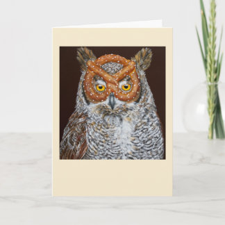 Phil the owl 5" x 7"折り畳みグリーティングカード カード