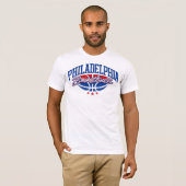 Philadelphia Basketball Retro Varsity Sports Tシャツ (正面フル)