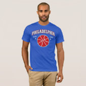 Philadelphia Basketball Vintage Sports Graphic Tシャツ (正面フル)