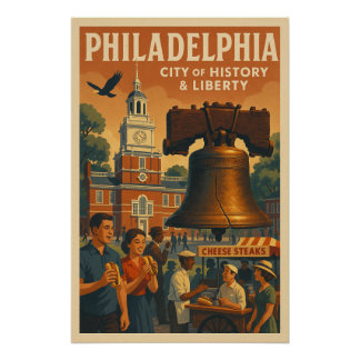 Philadelphia – City of History & Liberty ポスター