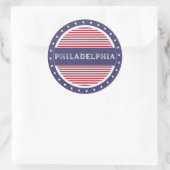Philadelphia City Pride Emblem – American Identity ラウンドシール (バッグ)