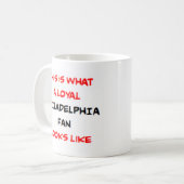 philadelphia fan, loyal コーヒーマグカップ (正面左)