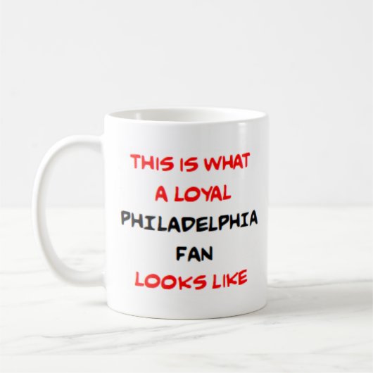 philadelphia fan, loyal コーヒーマグカップ (左)