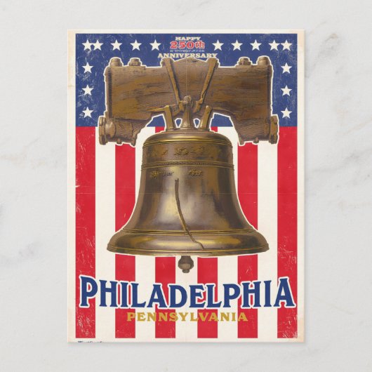 Philadelphia Liberty Bell Vintage ポストカード (正面)