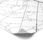 Philadelphia, Pennsylvania (black on white) ポスター (角)