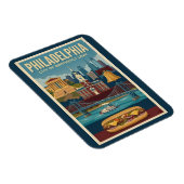 Philadelphia Pennsylvania Culture Illustration Art マグネット (右側)