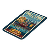 Philadelphia Pennsylvania Culture Illustration Art マグネット (左側)