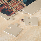 Philadelphia Pennsylvania Illustration Travel Art ジグソーパズル (側面)