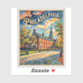 Philadelphia Pennsylvania US Retro Van Gogh Travel シール (シート)