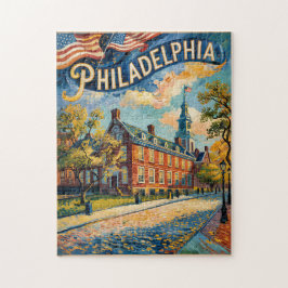 Philadelphia Pennsylvania US Retro Van Gogh Travel ジグソーパズル
