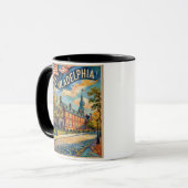 Philadelphia Pennsylvania US Retro Van Gogh Travel マグカップ (正面左)