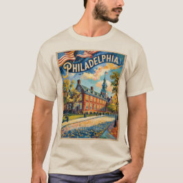 Philadelphia Pennsylvania US Retro Van Gogh Travel Tシャツ