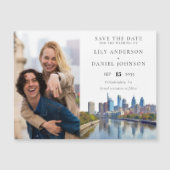 Philadelphia Photo Wedding Save The Date マグネット招待状 (正面)