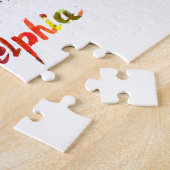 Philadelphia skyline in watercolor ジグソーパズル (側面)