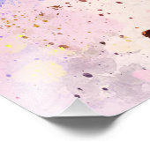 Philadelphia skyline in watercolor background フォトプリント (角)