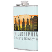 Philadelphia Skyline Map Coordinates  フラスク (左)