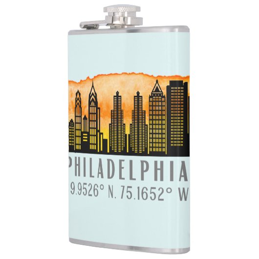 Philadelphia Skyline Map Coordinates  フラスク (左)
