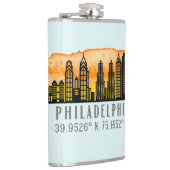Philadelphia Skyline Map Coordinates  フラスク (右)