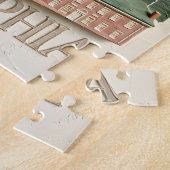 Philadelphia Skyline Modern Textured Cityscape ジグソーパズル (側面)