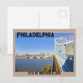 Philadelphia Skyline Postcard ポストカード (正面/裏面)