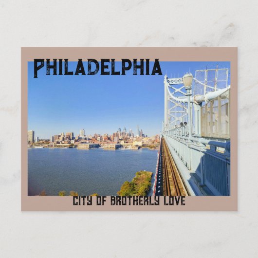 Philadelphia Skyline Postcard ポストカード (正面)