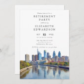 Philadelphia Skyline Retirement Party 招待状 (正面/裏面)