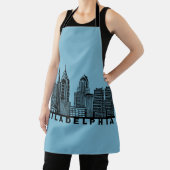Philadelphia Skyline Silhouette  エプロン (インサイチュ)