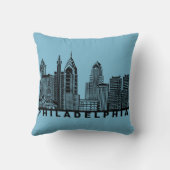 Philadelphia Skyline Silhouette  クッション (裏面)